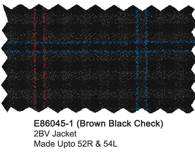 E86045-1-Enzo Wool Jacket-Brown Black Check