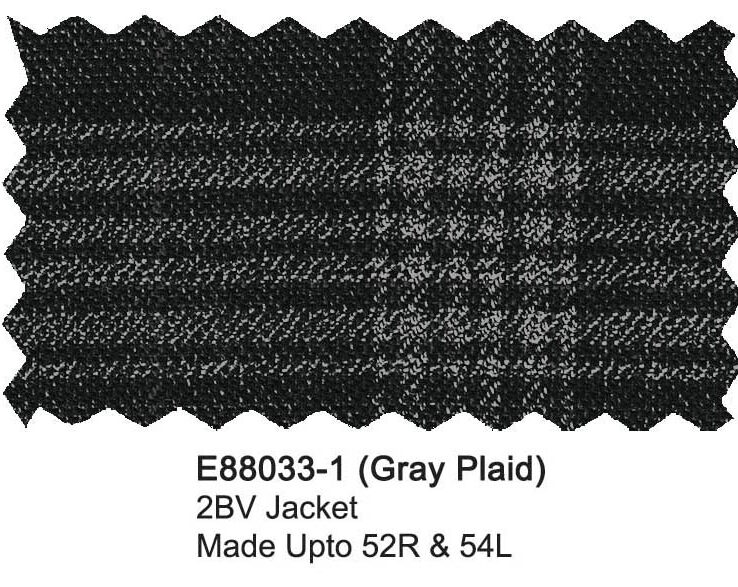 E88033-1-Enzo Wool Jacket-Gray Plaid
