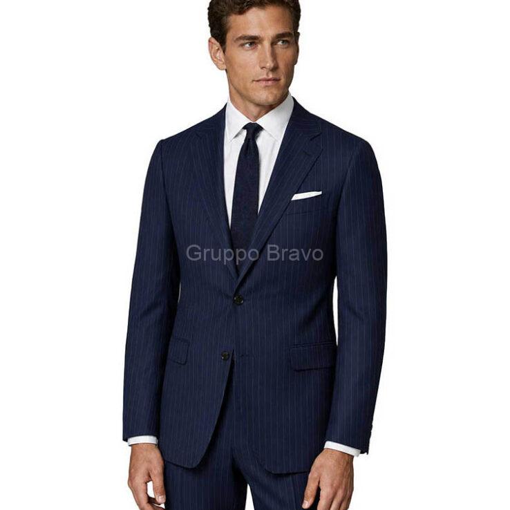 E84609-1-Enzo Suit-Navy Stripe