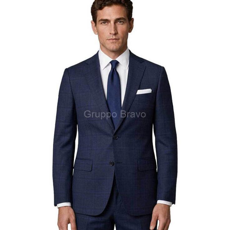 E84610-2-Enzo Suit-Navy Windowpane