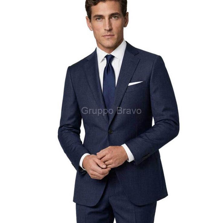 E84612-1-Enzo Suit-Black Charcoal Textured