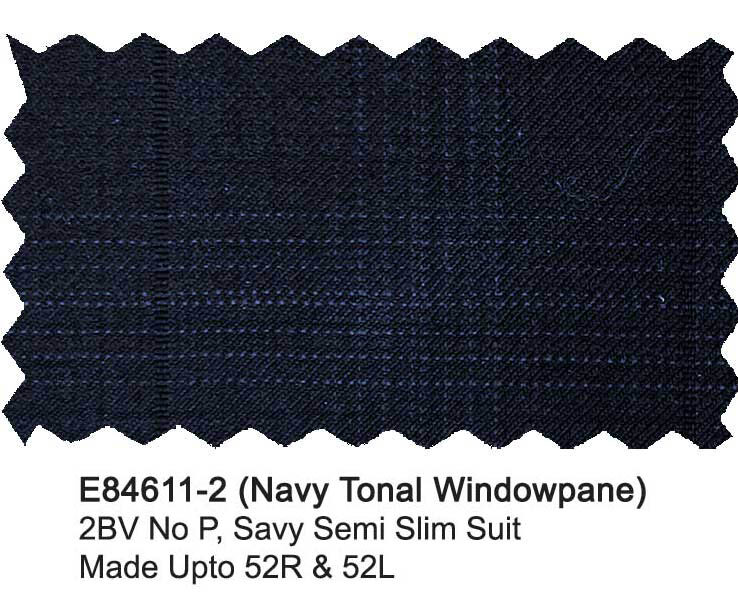 E84611-2-Enzo Suit-Navy Tonal Windowpane