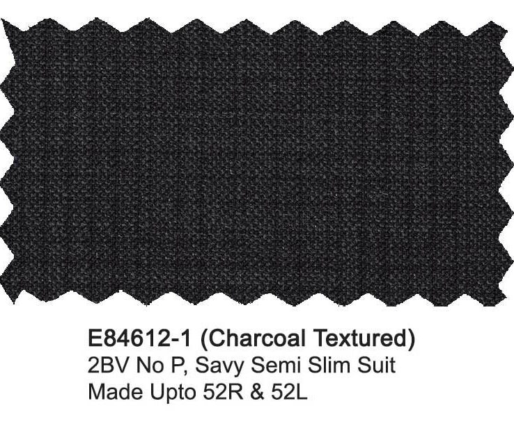 E84612-1-Enzo Suit-Black Charcoal Textured