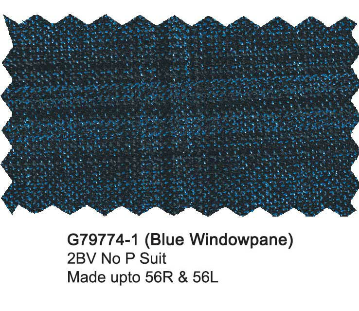 G79774-1-Giorgio Fiorelli Suit-Blue Windowpane