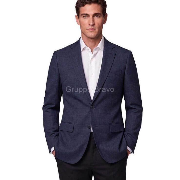 M78795-1-Mantoni Wool Jacket-Navy Houndstooth Windowpane
