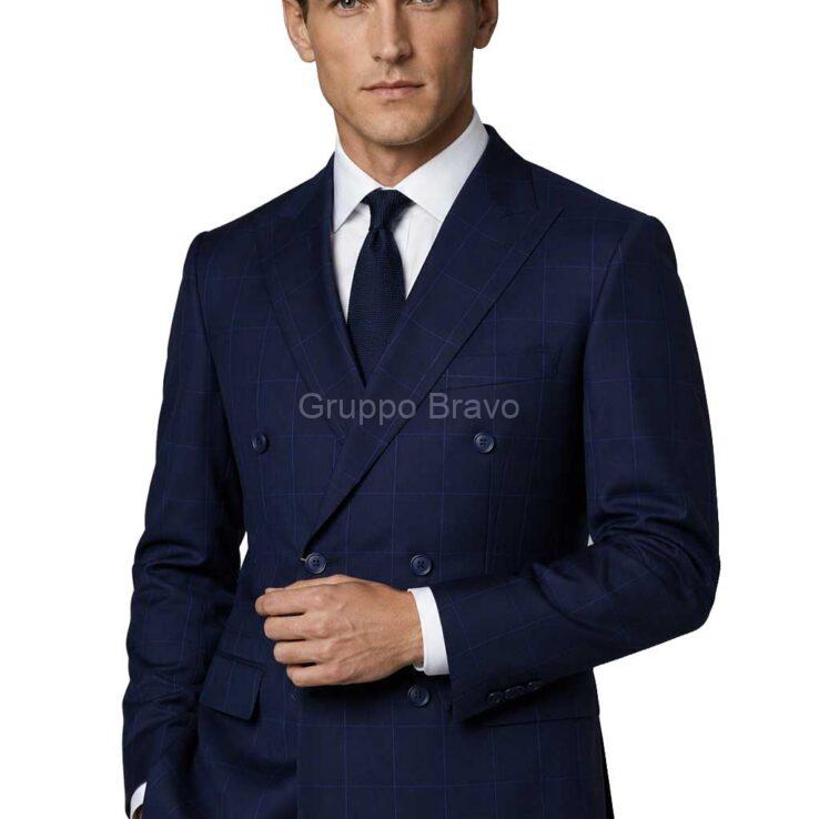 M87898-1-Mantoni Suit-Navy WIndowpane