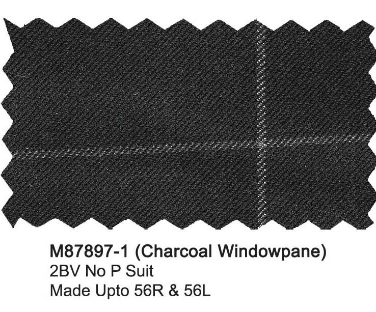 M87897-1-Mantoni Suit-Charcoal Windowpane