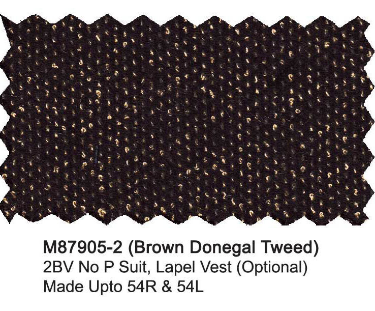M87905-2-Mantoni Suit-Brown Donegal Tweed
