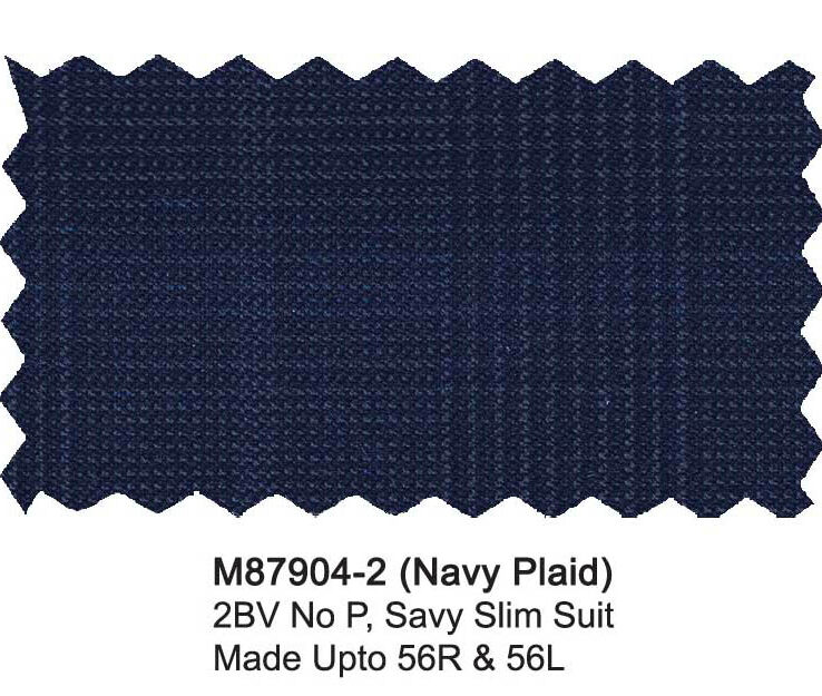 M87904-2-Mantoni Suit-Navy Plaid