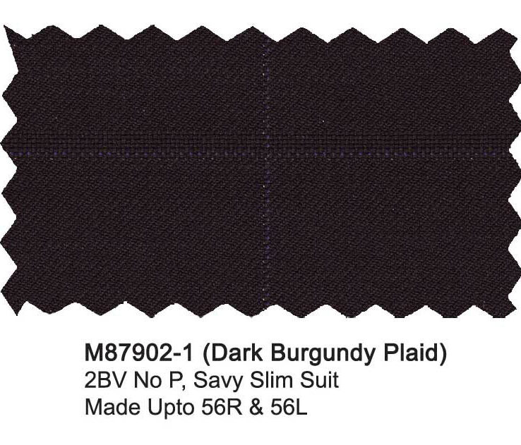 M87902-1-Mantoni Suit-Dark Burgundy Windowpane